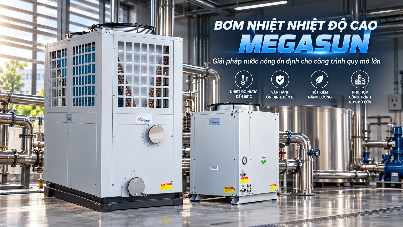 Bơm nhiệt nhiệt độ cao Megasun
