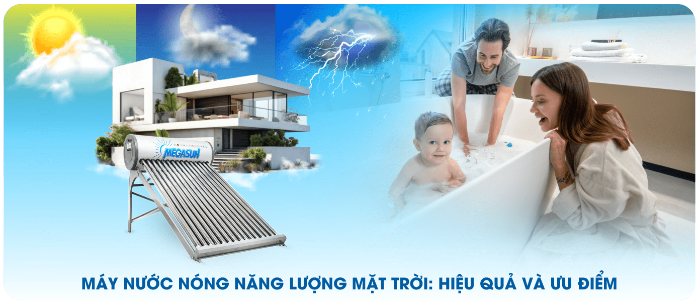 Máy nước nóng năng lượng mặt trời sở hữu nhiều ưu điểm